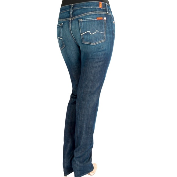 7 For All Mankind Jeans For Women Size 27 X 30 Inseam Straight Leg Jeans Nice!! - Picture 1 of 9
